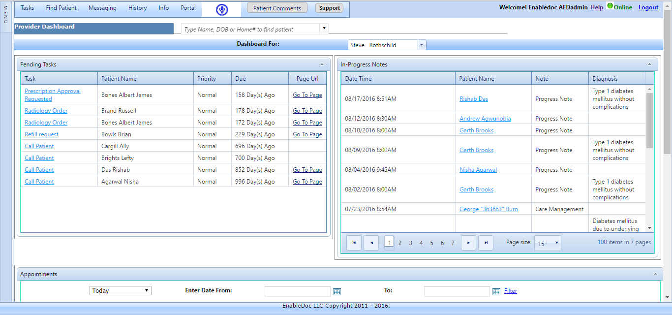 Provider Dashboard